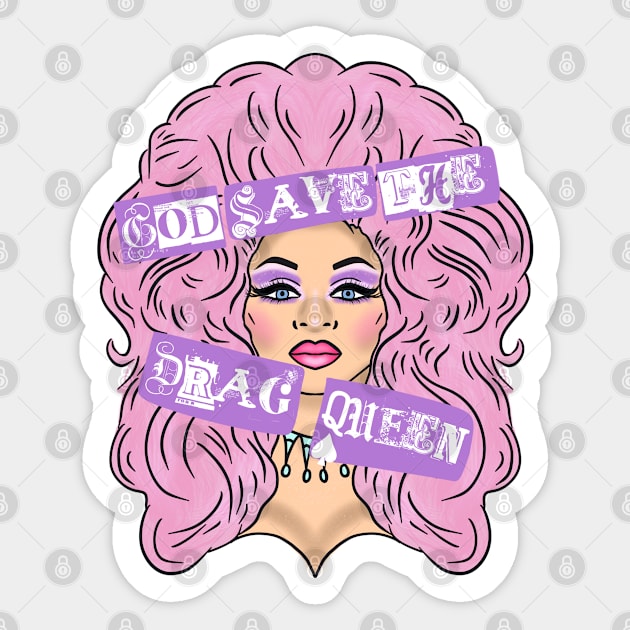 God Save The Drag Queen Sticker by Milibella